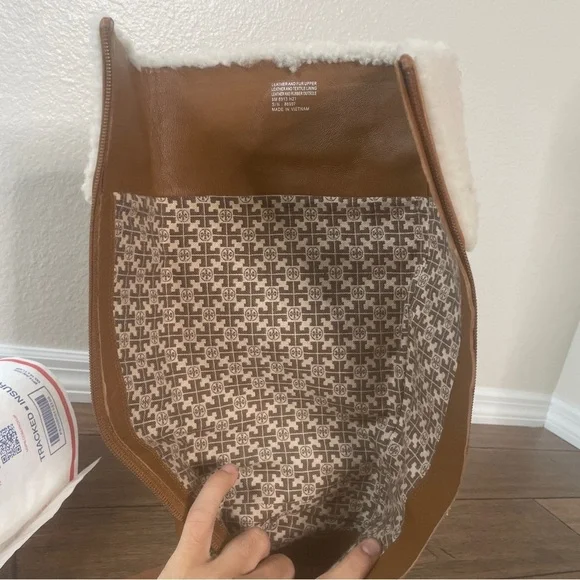 Tory Burch boots Shearling Leather Everly boots tall knee high boots luxury boot - Picture 14 of 16